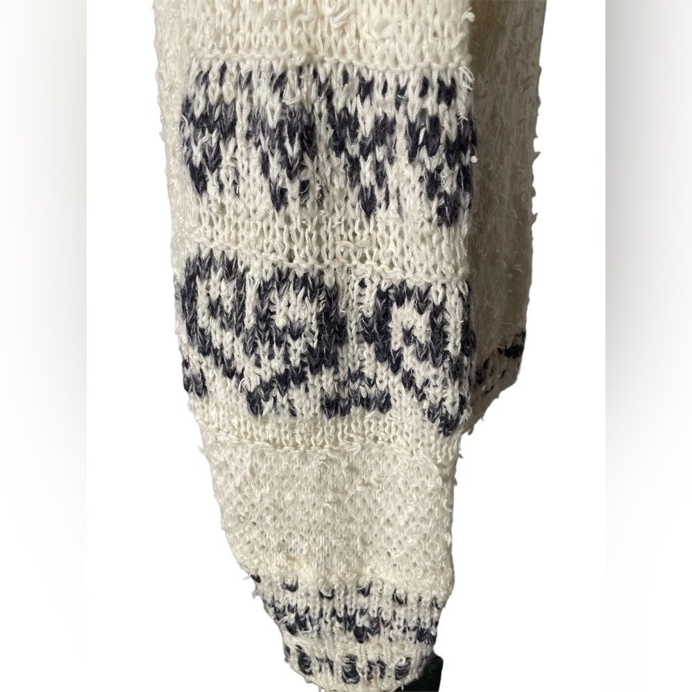 Anthropologie Pilcro Petra Feathered White Wool Alpaca Crewneck Pullover Sweater - Picture 5 of 6